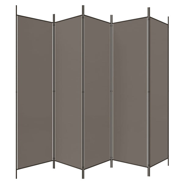 Vidaxl 5 Panel Room Divider Anthracite 250X200 Cm Fabric Screens & Room Dividers