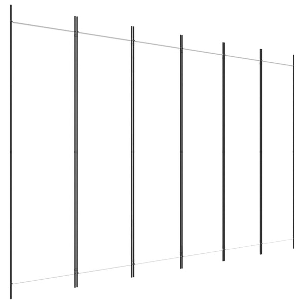 Vidaxl 6 Panel Room Divider White 300X200 Cm Fabric Screens & Room Dividers