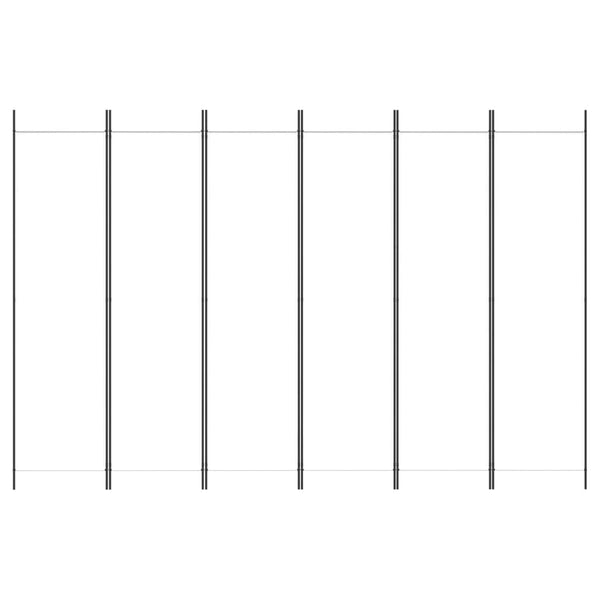 Vidaxl 6 Panel Room Divider White 300X200 Cm Fabric Screens & Room Dividers