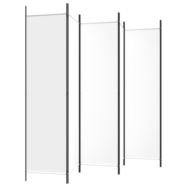 Vidaxl 6 Panel Room Divider White 300X200 Cm Fabric Screens & Room Dividers