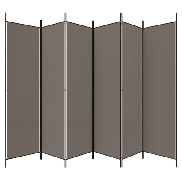 Vidaxl 6 Panel Room Divider Anthracite 300X200 Cm Fabric Screens & Room Dividers