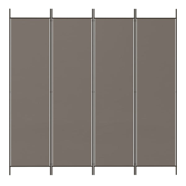 4-Panel Room Divider Anthracite 200X220 Cm Fabric