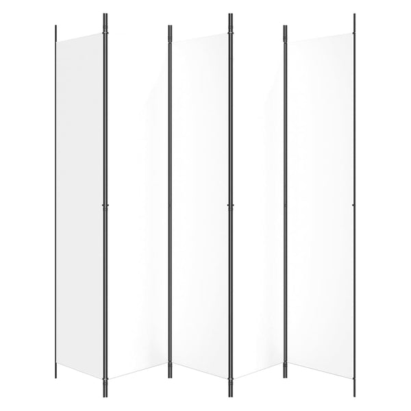 Vidaxl 5 Panel Room Divider White 250X220 Cm Fabric Screens & Room Dividers