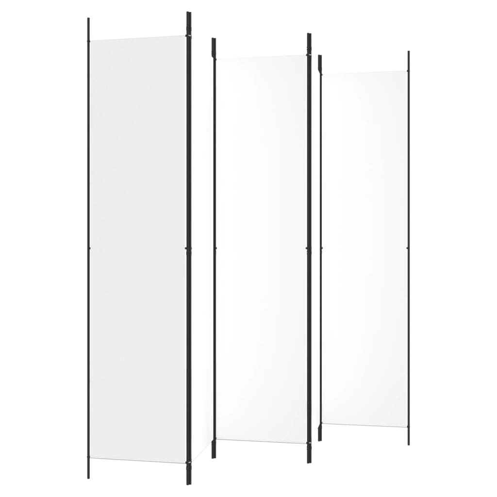 Vidaxl 5 Panel Room Divider White 250X220 Cm Fabric Screens & Room Dividers