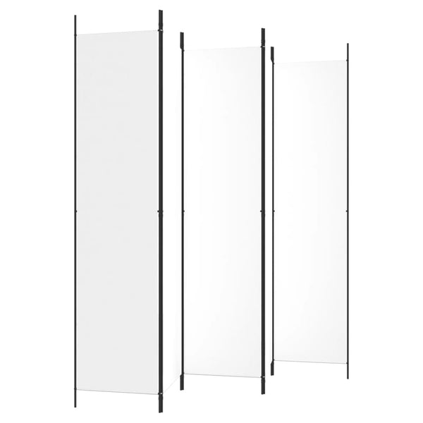 Vidaxl 5 Panel Room Divider White 250X220 Cm Fabric Screens & Room Dividers