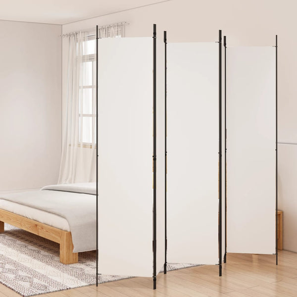 Vidaxl 5 Panel Room Divider White 250X220 Cm Fabric Screens & Room Dividers