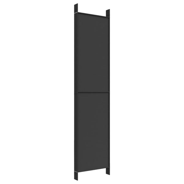 6 Panel Room Divider Black 300X220 Cm Fabric Screens & Room Dividers