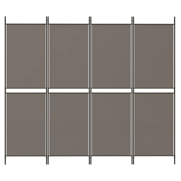 4 Panel Room Divider Anthracite 200X200 Cm Fabric Screens & Room Dividers