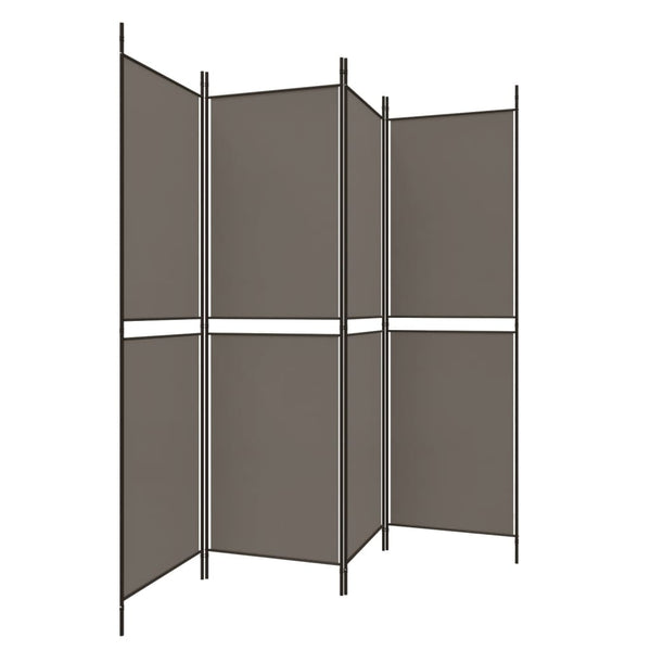 4 Panel Room Divider Anthracite 200X200 Cm Fabric Screens & Room Dividers