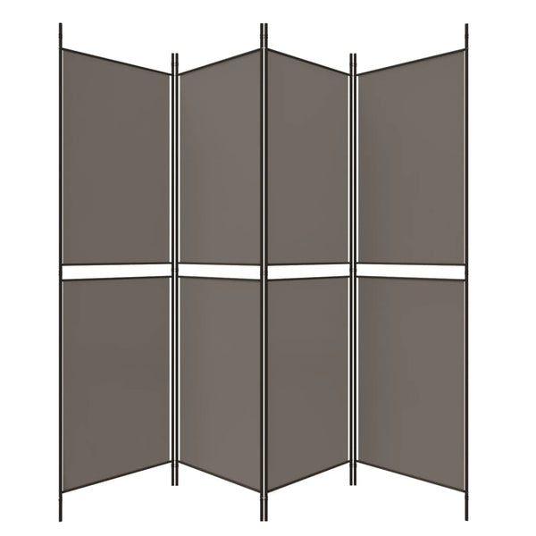 4 Panel Room Divider Anthracite 200X200 Cm Fabric Screens & Room Dividers