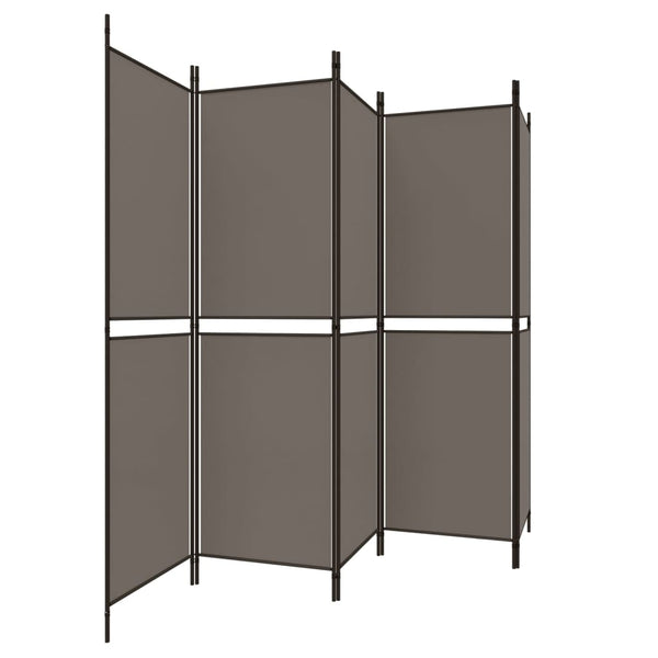 5 Panel Room Divider Anthracite 250X220 Cm Fabric Screens & Room Dividers