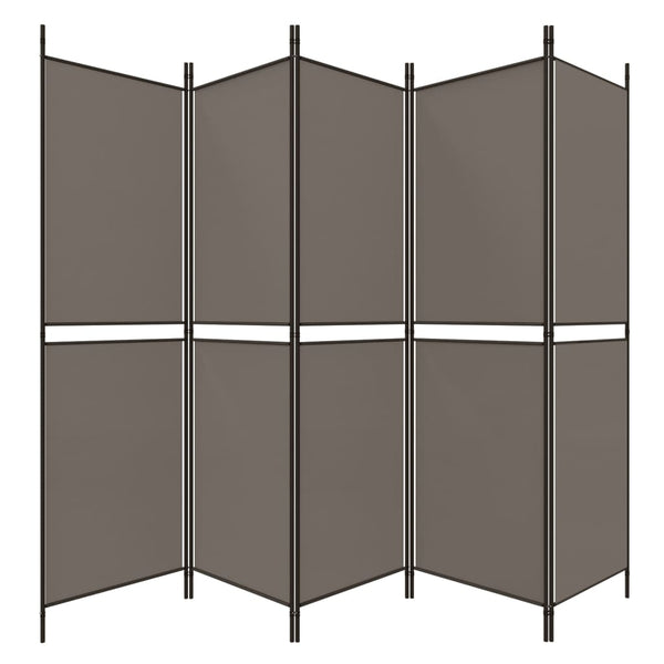 5 Panel Room Divider Anthracite 250X220 Cm Fabric Screens & Room Dividers