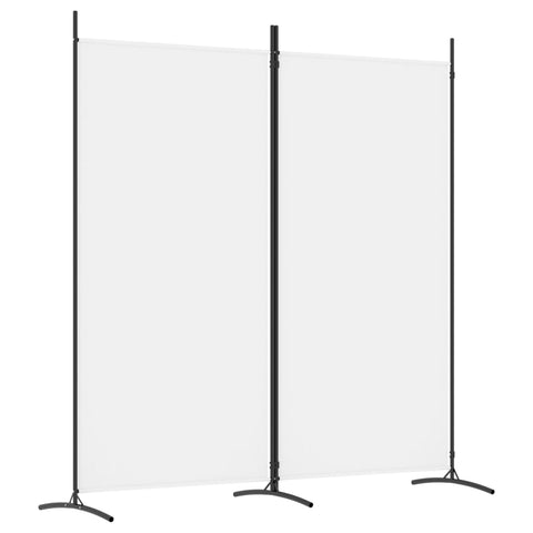 Vidaxl 2 Panel Room Divider White 175X180 Cm Fabric Screens & Room Dividers