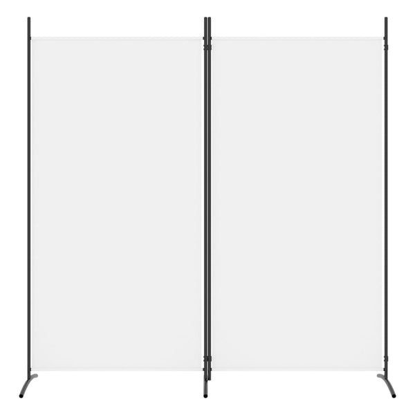 Vidaxl 2 Panel Room Divider White 175X180 Cm Fabric Screens & Room Dividers