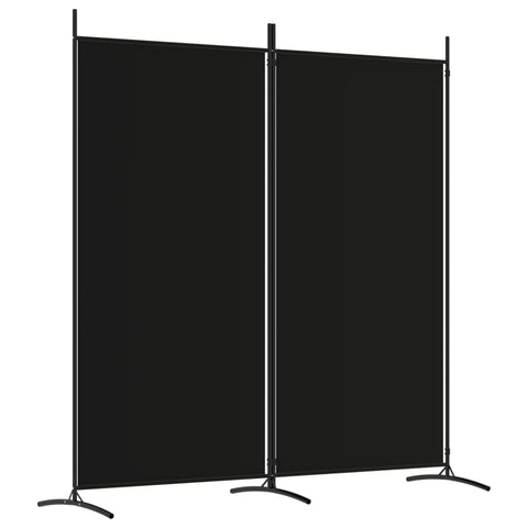 Vidaxl 2 Panel Room Divider Black 175X180 Cm Fabric Screens & Room Dividers