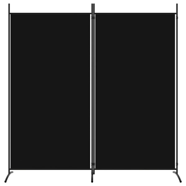 Vidaxl 2 Panel Room Divider Black 175X180 Cm Fabric Screens & Room Dividers