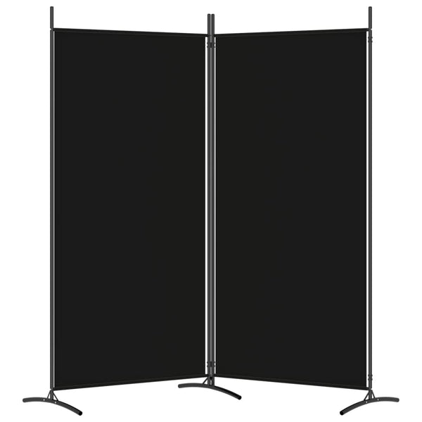 Vidaxl 2 Panel Room Divider Black 175X180 Cm Fabric Screens & Room Dividers