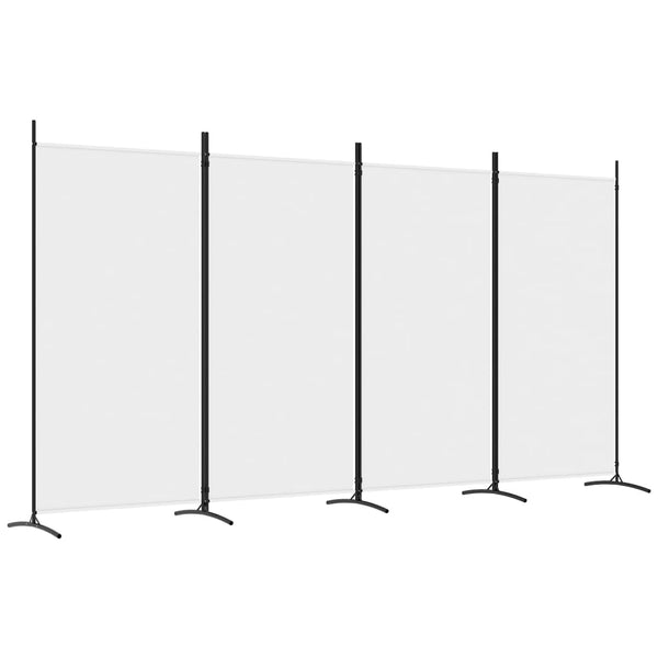 Vidaxl 4 Panel Room Divider White 346X180 Cm Fabric Screens & Room Dividers