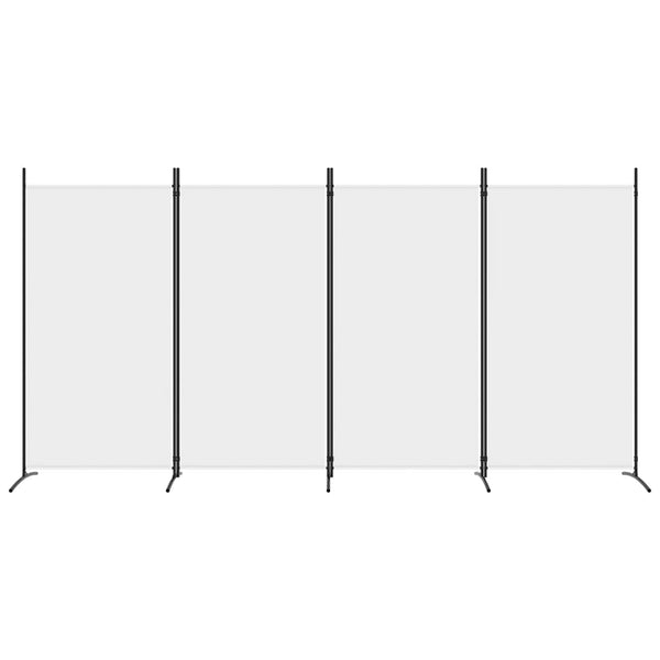 Vidaxl 4 Panel Room Divider White 346X180 Cm Fabric Screens & Room Dividers