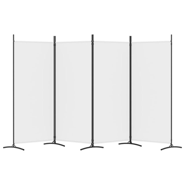 Vidaxl 4 Panel Room Divider White 346X180 Cm Fabric Screens & Room Dividers