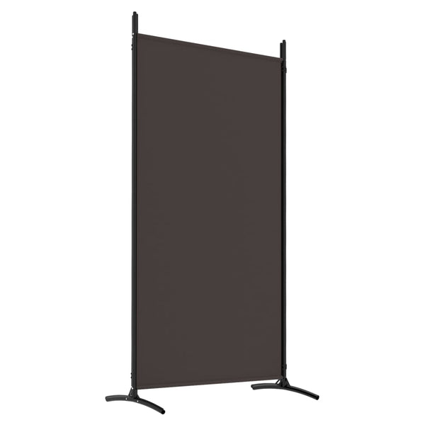 4 Panel Room Divider Brown 346X180 Cm Fabric Screens & Room Dividers