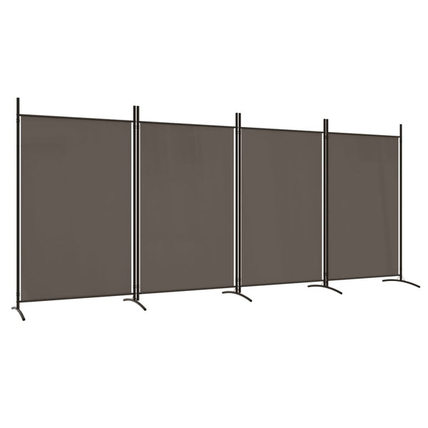 Vidaxl 4 Panel Room Divider Anthracite 346X180 Cm Fabric Screens & Room Dividers