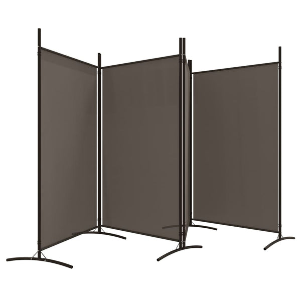 Vidaxl 4 Panel Room Divider Anthracite 346X180 Cm Fabric Screens & Room Dividers