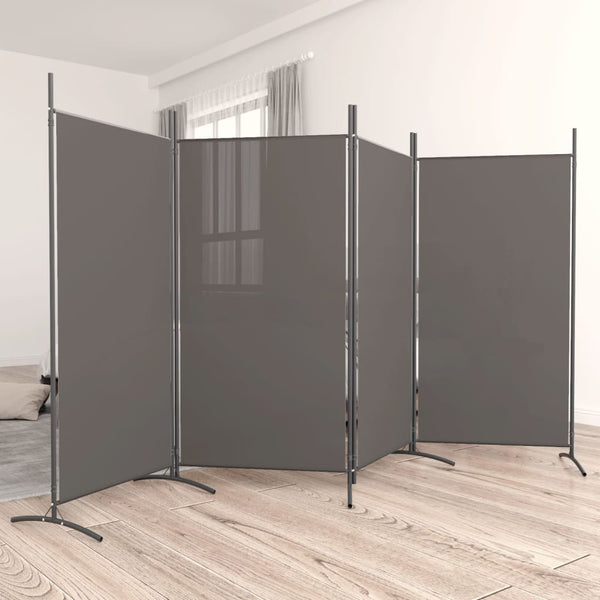 Vidaxl 4 Panel Room Divider Anthracite 346X180 Cm Fabric Screens & Room Dividers