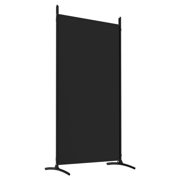 4 Panel Room Divider Black 346X180 Cm Fabric Screens & Room Dividers