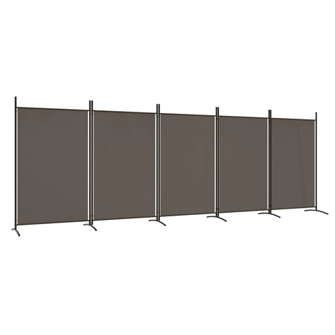 Vidaxl 5 Panel Room Divider Anthracite 433X180 Cm Fabric Screens & Room Dividers