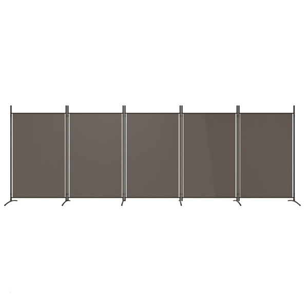 Vidaxl 5 Panel Room Divider Anthracite 433X180 Cm Fabric Screens & Room Dividers