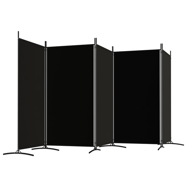 Vidaxl 5 Panel Room Divider Black 433X180 Cm Fabric Screens & Room Dividers