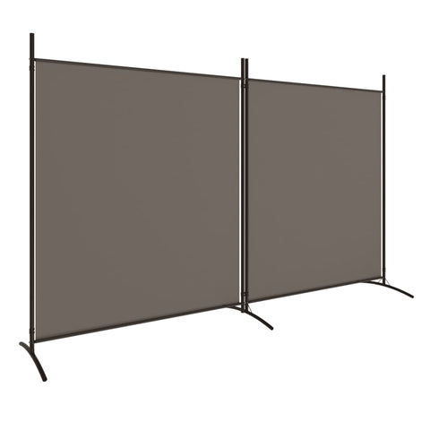 2 Panel Room Divider Anthracite 348X180 Cm Fabric Screens & Room Dividers