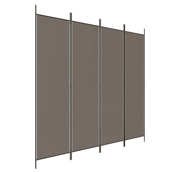 Vidaxl 4 Panel Room Divider Anthracite 698X180 Cm Fabric Screens & Room Dividers