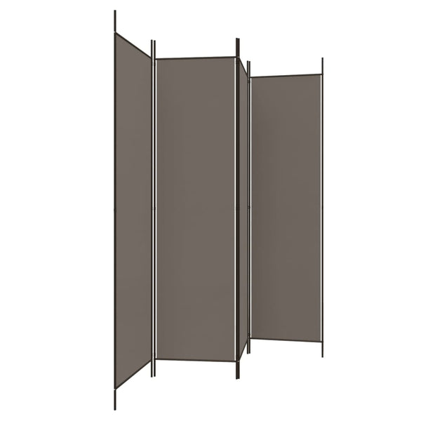 Vidaxl 4 Panel Room Divider Anthracite 698X180 Cm Fabric Screens & Room Dividers