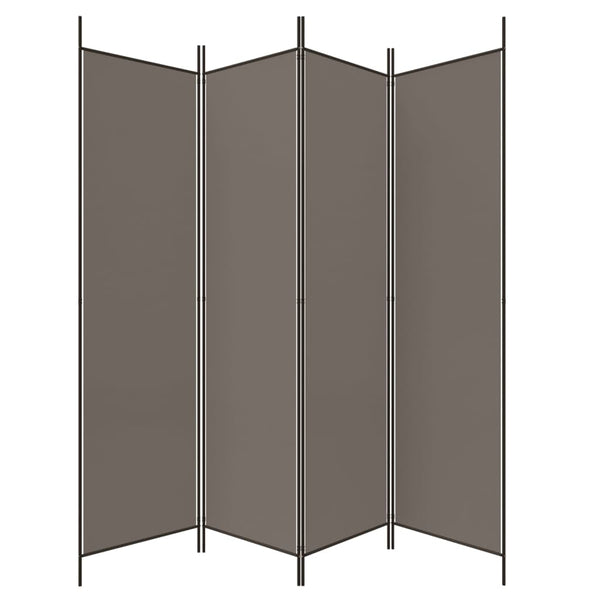 Vidaxl 4 Panel Room Divider Anthracite 698X180 Cm Fabric Screens & Room Dividers