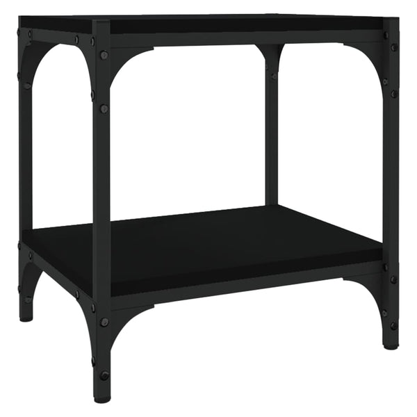 Tv Cabinet Black 40X33x41 Cm Engineered Wood And Steel Tv Stands & Entertainment Units
