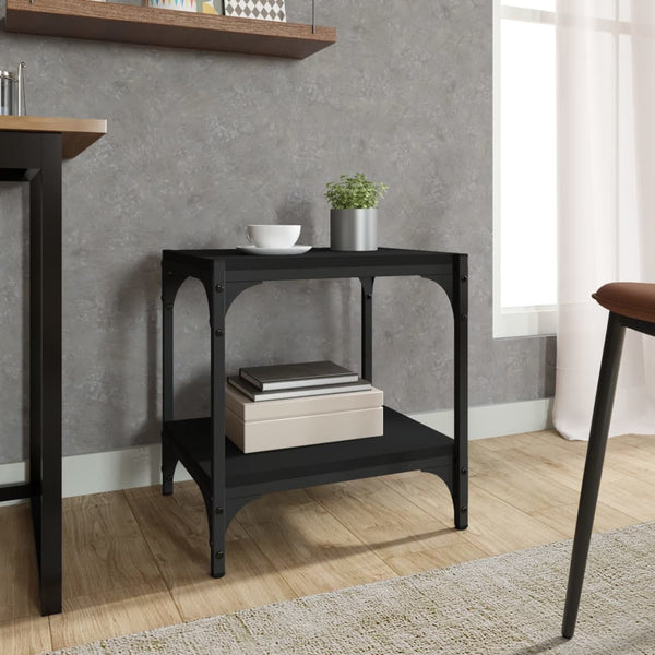 Tv Cabinet Black 40X33x41 Cm Engineered Wood And Steel Tv Stands & Entertainment Units