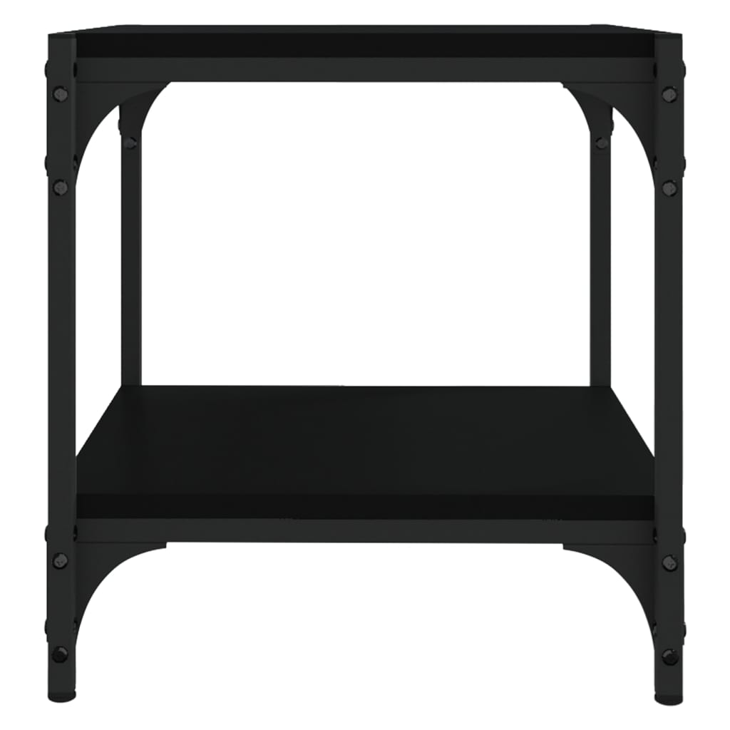 Tv Cabinet Black 40X33x41 Cm Engineered Wood And Steel Tv Stands & Entertainment Units