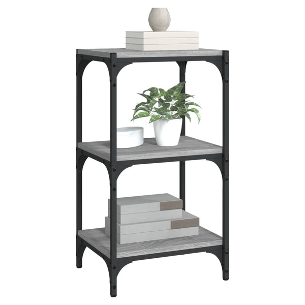 Book Cabinet Grey Sonoma 40X33x70.5 Cm Engineered Wood And Steel Bookshelves