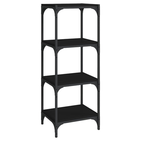 Book Cabinet Black 40X33x100 Cm Engineered Wood And Steel Bookshelves