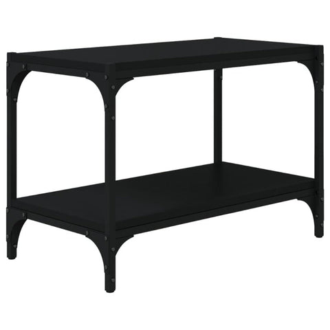 Tv Cabinet Black 60X33x41 Cm Engineered Wood And Steel Tv Stands & Entertainment Units