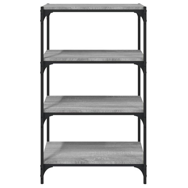 Book Cabinet Grey Sonoma 60X33x100 Cm Engineered Wood And Steel Bookshelves