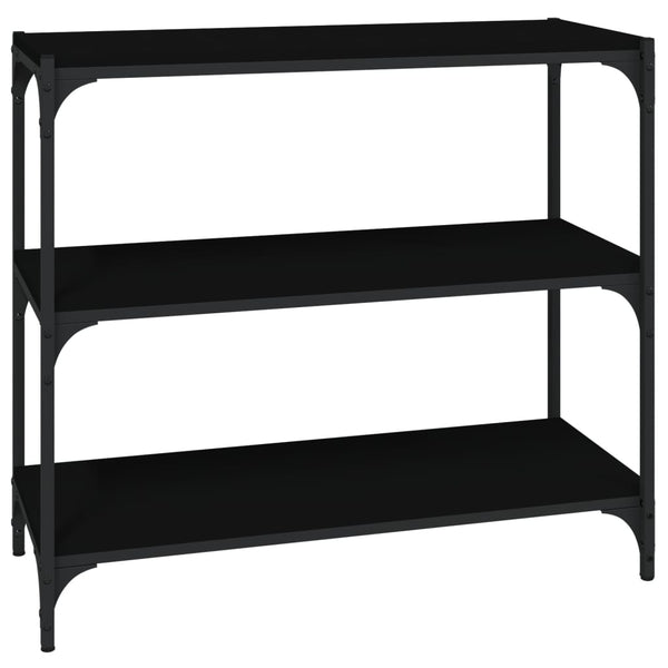 Book Cabinet Black 80X33x70.5 Cm Engineered Wood And Steel Bookshelves