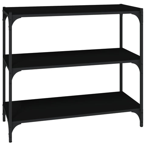 Book Cabinet Black 80X33x70.5 Cm Engineered Wood And Steel Bookshelves