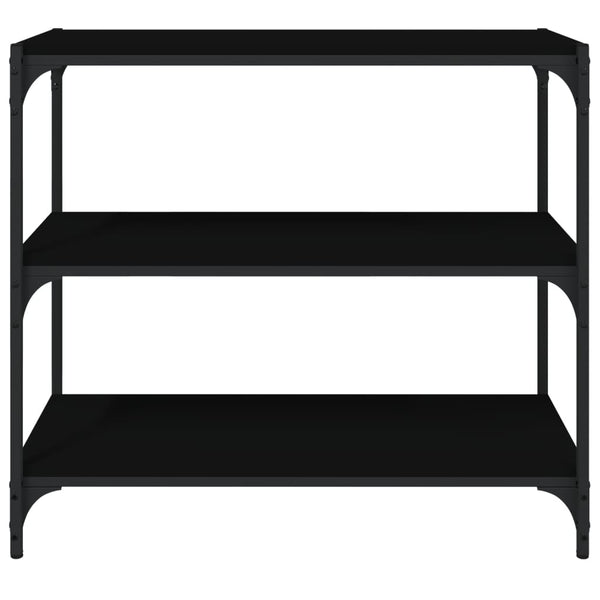 Book Cabinet Black 80X33x70.5 Cm Engineered Wood And Steel Bookshelves