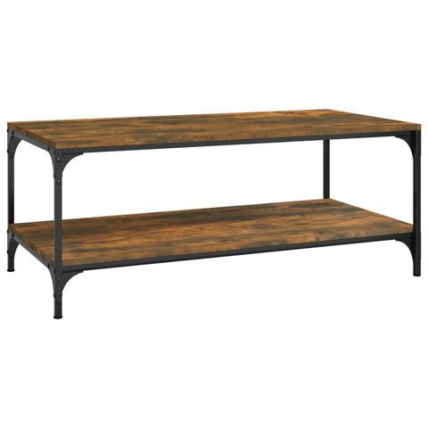 Coffee Table Smoked Oak 100X50x40 Cm Engineered Wood Coffee Tables