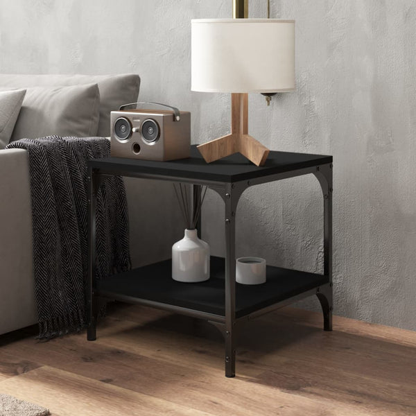 Coffee Table Black 50X50x40 Cm Engineered Wood Coffee Tables