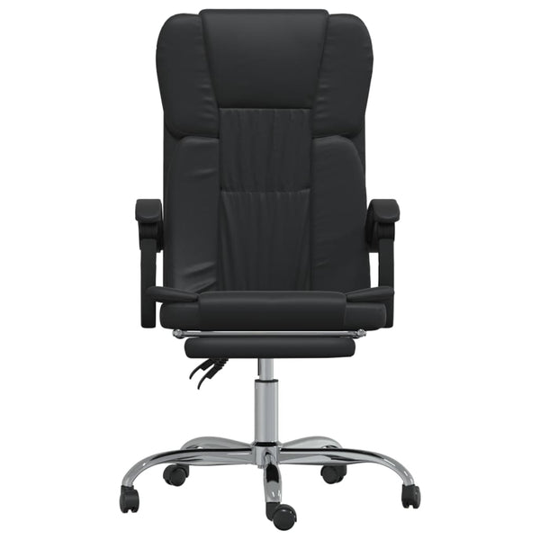 Reclining Office Chair Black Faux Leather Office Chairs