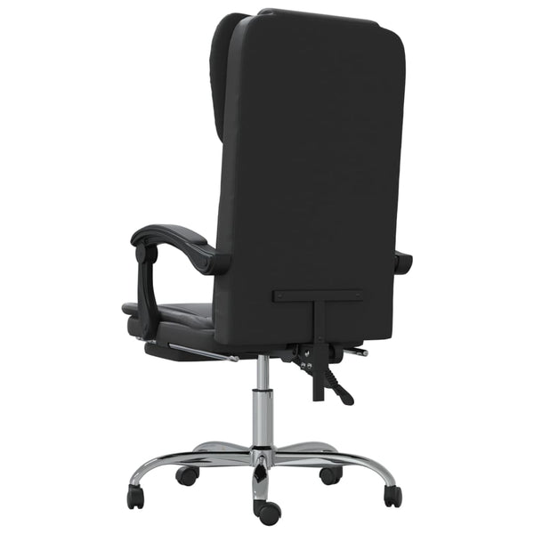 Reclining Office Chair Black Faux Leather Office Chairs